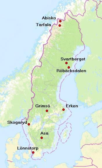 خريطة abisko السويد