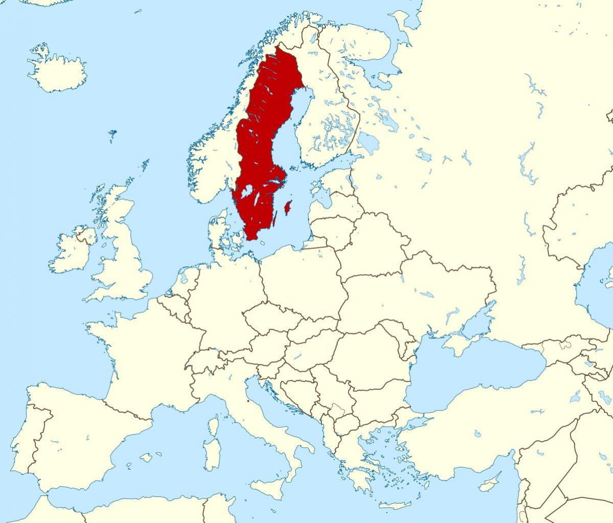 خريطة أوروبا السويد