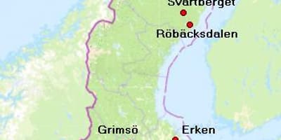 خريطة abisko السويد