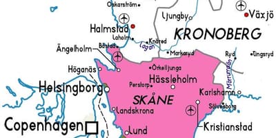 خريطة Skane السويد
